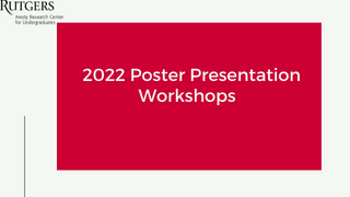 2022 Poster Presentation Workshops 